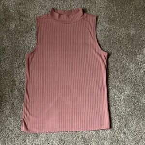 Sleeveless Ribbed Pink Top size M